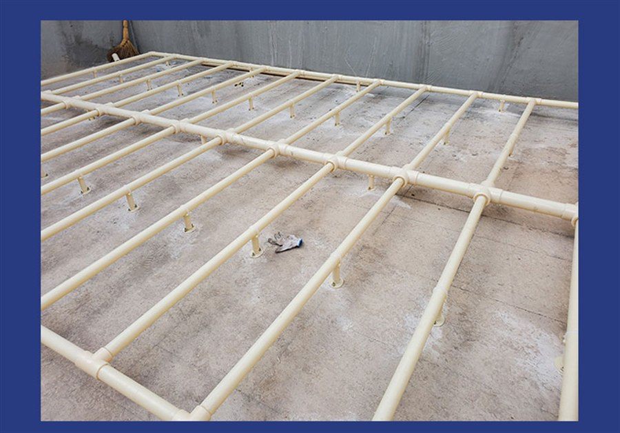 flame-retardant pipe site install