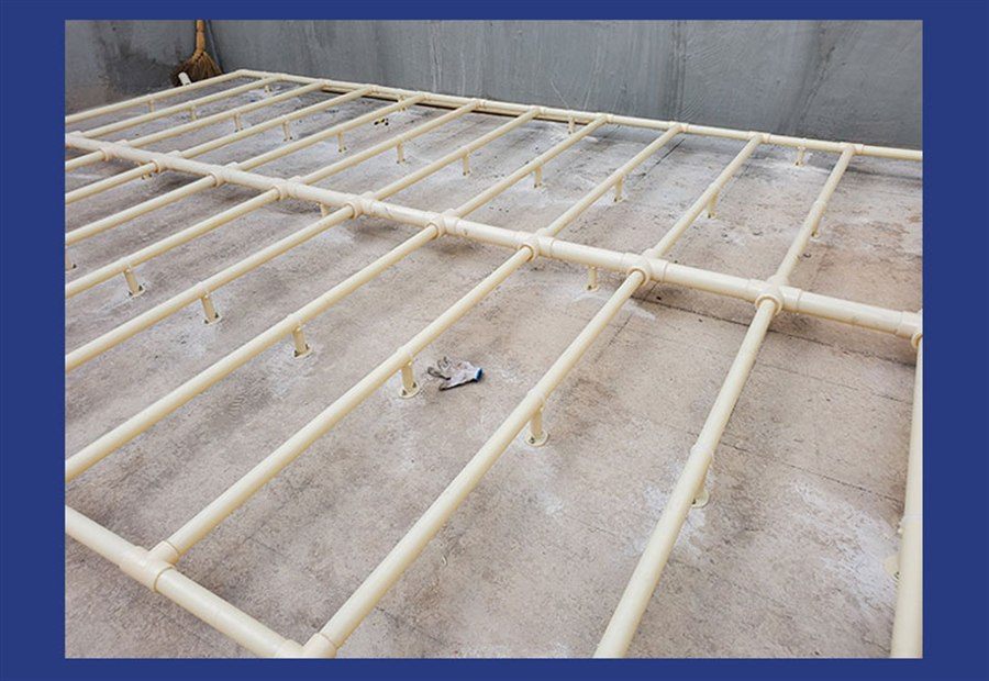 flame-retardant pipe site install