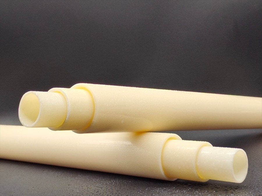 Two ABS pipes with socket ends