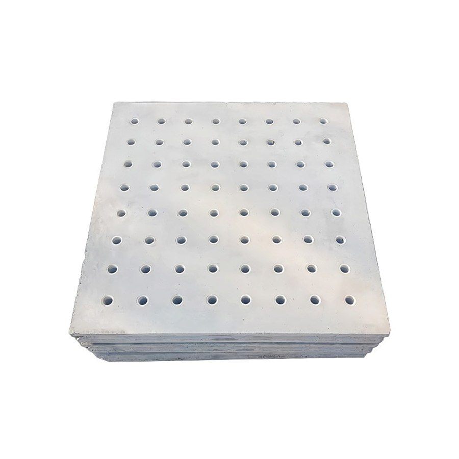 Concrete filter plate product display on a white background