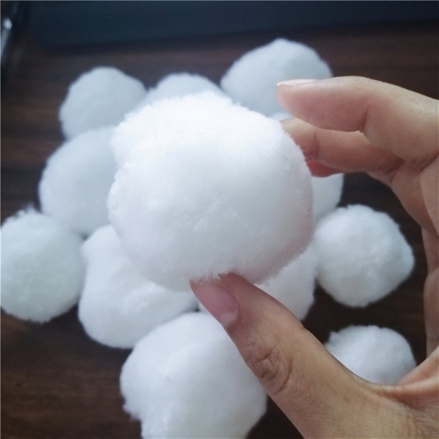 Fiber ball filter media