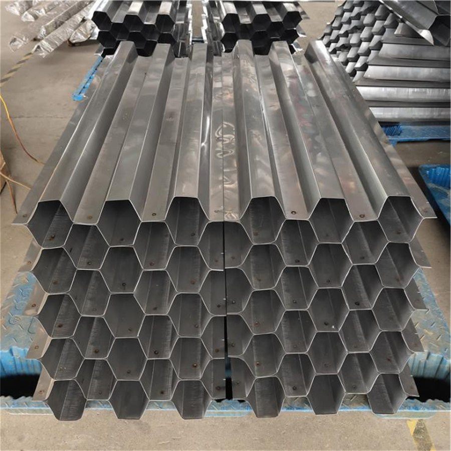 Stainless steel tube settler panels in production