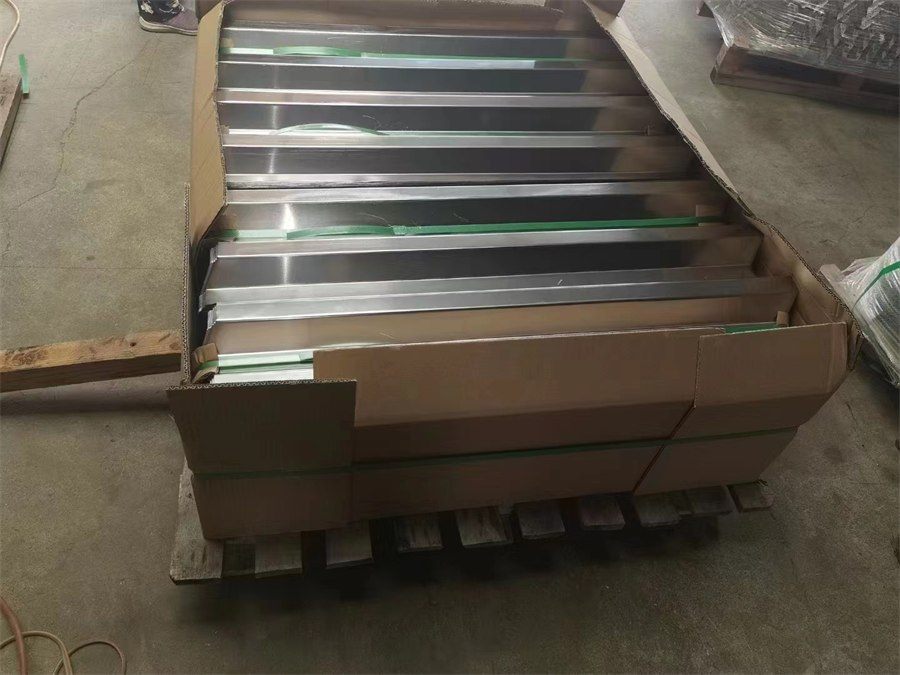 Stainless steel tube settler panels in production