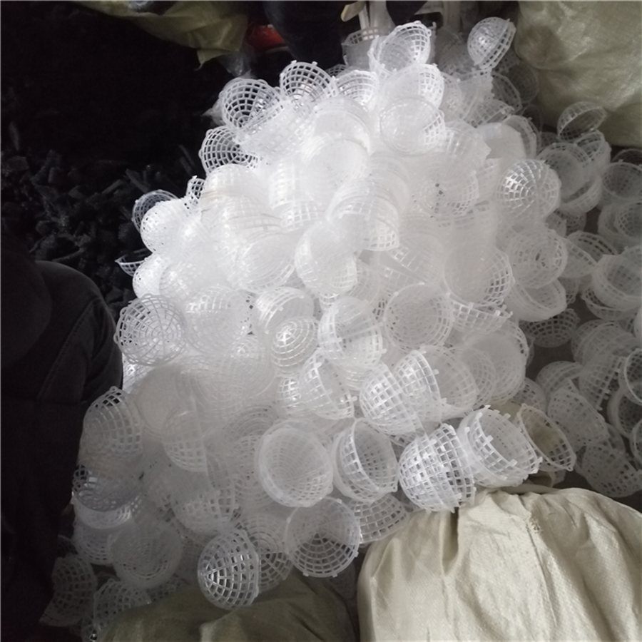 Suspended ball shells pile