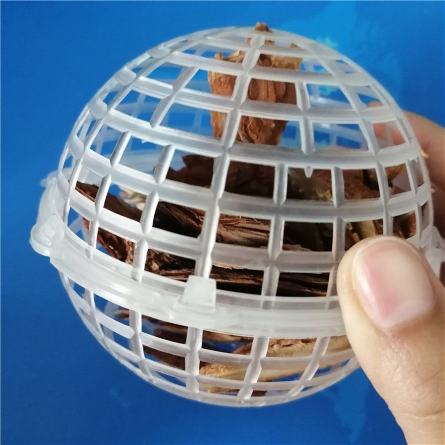 Suspended ball media shell with filling